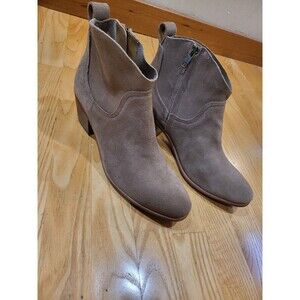 UGG Kingsburg Womens Waterproof Ankle Boots Size 9.5 M Brown Block Heel Western